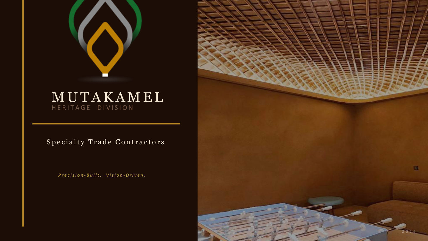 Mutakamel Heritage Division, company profile cover