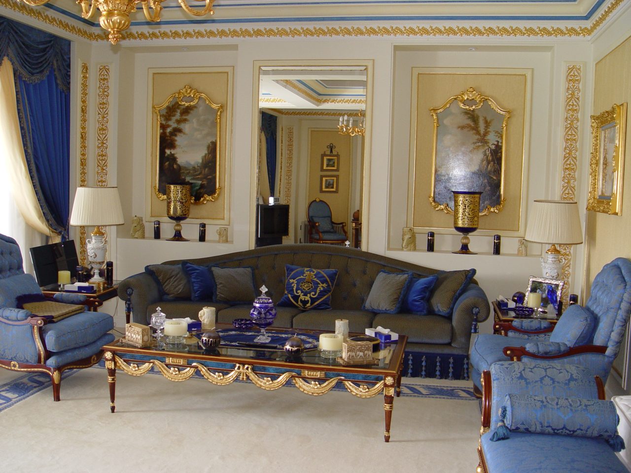 Decorated salon