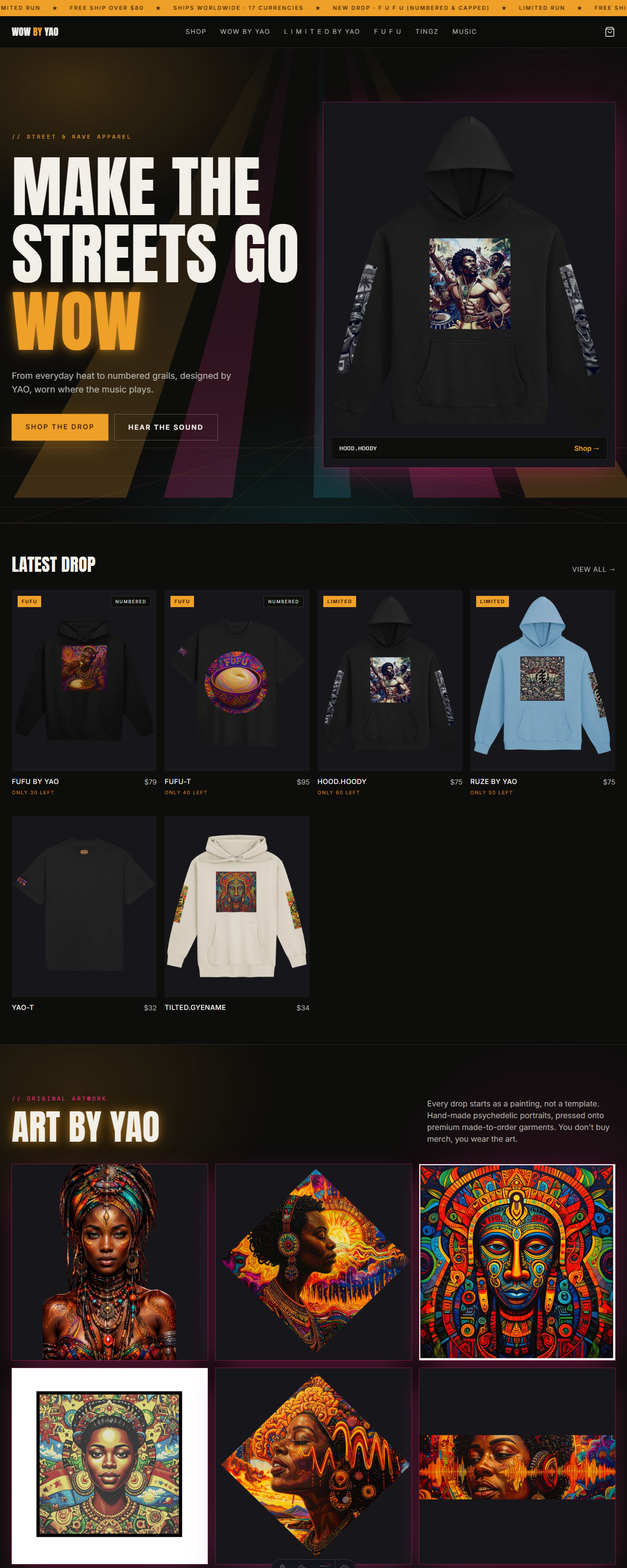 Homepage detail